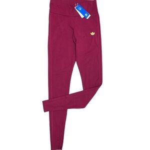 Adidas Y2K Anniversary Edition Class of '72 Leggings Burgundy NWT Womens Medium